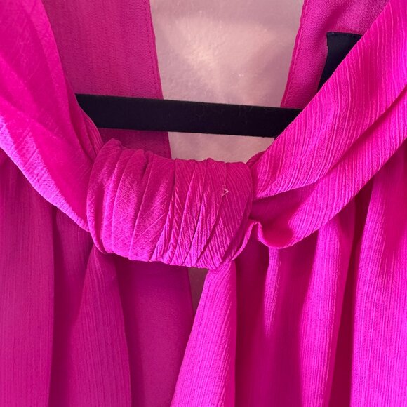 Rachel Rachel Roy Fuchsia Pleated Mock-Neck Blouse – Size 2X - Picture 7 of 9